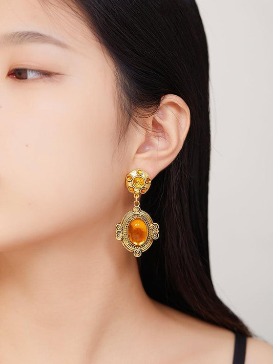Champagne Delight Earrings (Wealth, Protection, and Harmony) - Homurai Jewelry