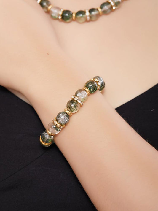 Green Wave Energy Bracelet: Harness the Power of Wood for a Healthy Lifestyle - Homurai Jewelry